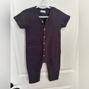 Jamie Kay Charcoal Fabric Romper